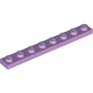 Lego destička 1x8, levandulová (6099387)